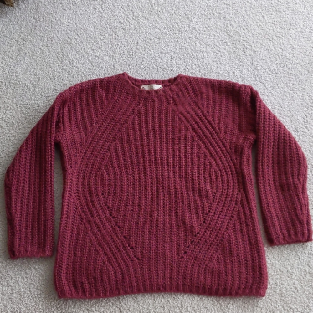 Pink Rose Crew Neck Sweater
